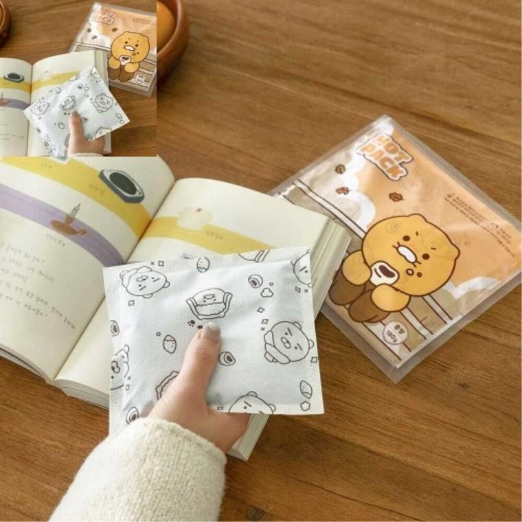 따끈 춘식이 찐빵 박스 100개입 외출용 찜질보온 캐릭터형 휴대용핫팩