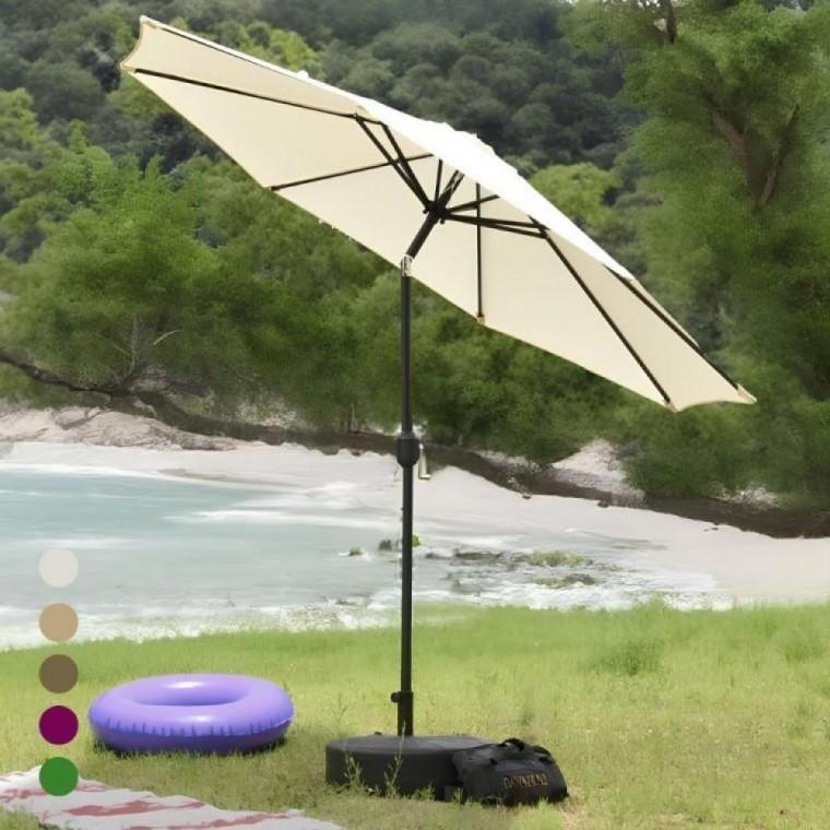 반자동 파라솔 2.7M 야외 캠핑 옥상 물통미포함