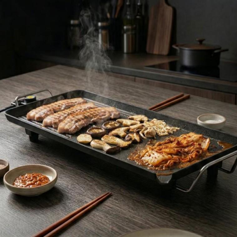 캠핑 고기판 불판 삼겹살 와이드 그릴 특대형 68cm