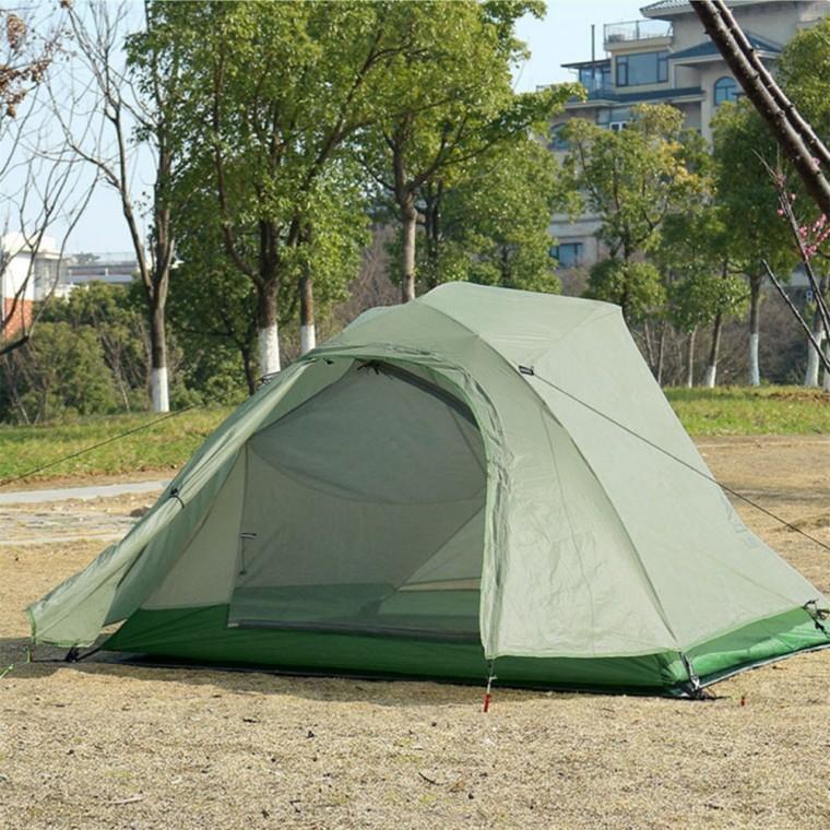 3인용 더블 레이어 초경량 텐트 그린 야외 캠핑텐트