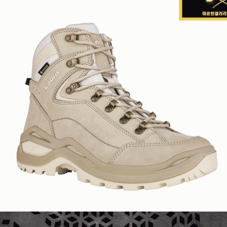 여성 고어텍스 등산화 방수 미드컷 비브람 아웃솔 샴페인색상 trekking boots