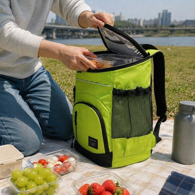 배낭형 보온보냉백 28L 방수 쿨러백팩 40cm 31cm 25cm 피크닉