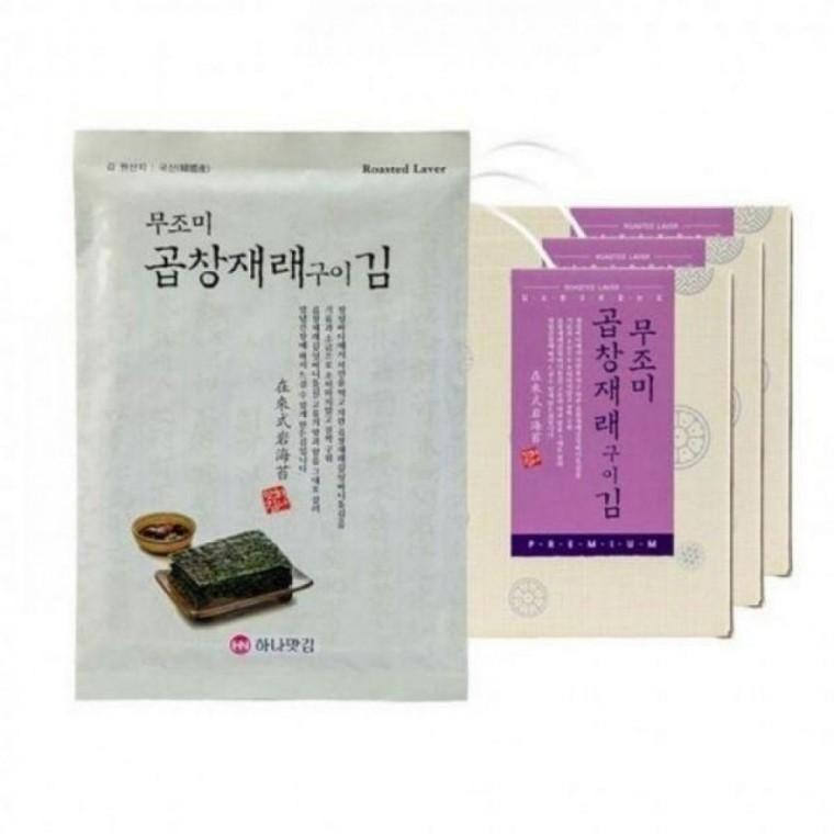2026년 추석 명절 답례품 무조미 곱창 재래구이김 3호 선물세트