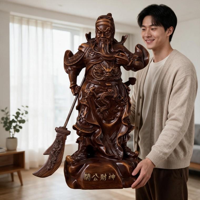 관우상 삼국지 장군 피규어 사무실 책상 거실 장식 진열 오브제 소품