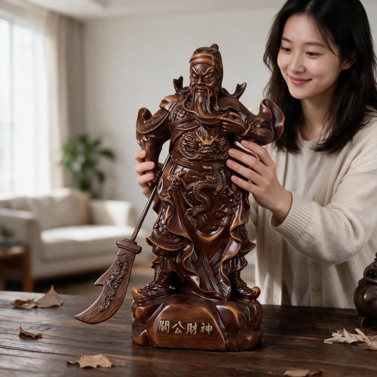 관우상 삼국지 장식 인테리어 피규어 데코 소품 사무실 책상 거실 장식장