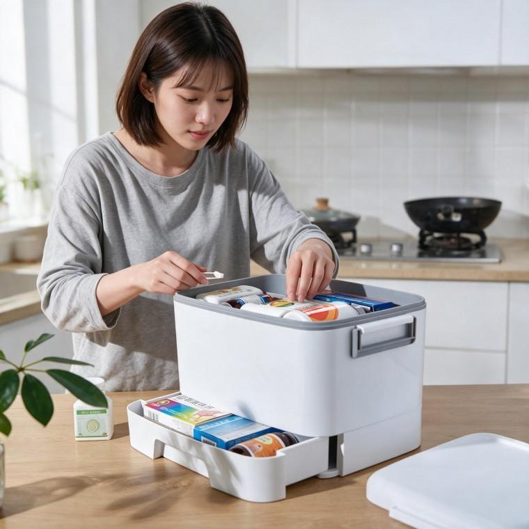 응급처치 가정용 비상용 구급함 의료용 재난 상비 보관함 소방 산행 캠핑용