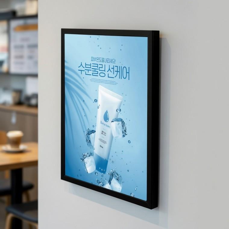 A1 LED 라이트패널 실내 전광판 광고판 포스터 인테리어 카페