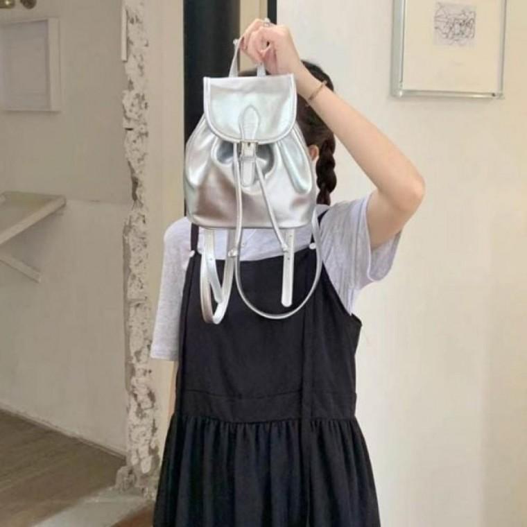 실버 미니백팩 여성가방 배낭 여성미니백팩 책가방