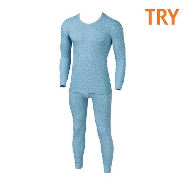 남성 TRY 은나노 노빌리티 날염 내복 상하 세트 겨울