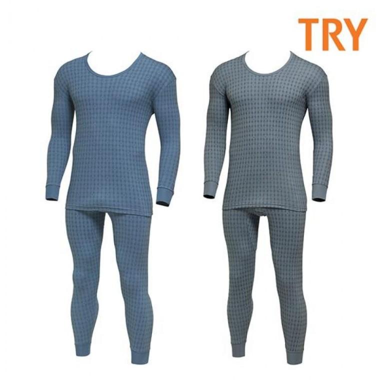 남성 TRY 양면 노빌리티 날염 내복 상하 세트 내의 겨울