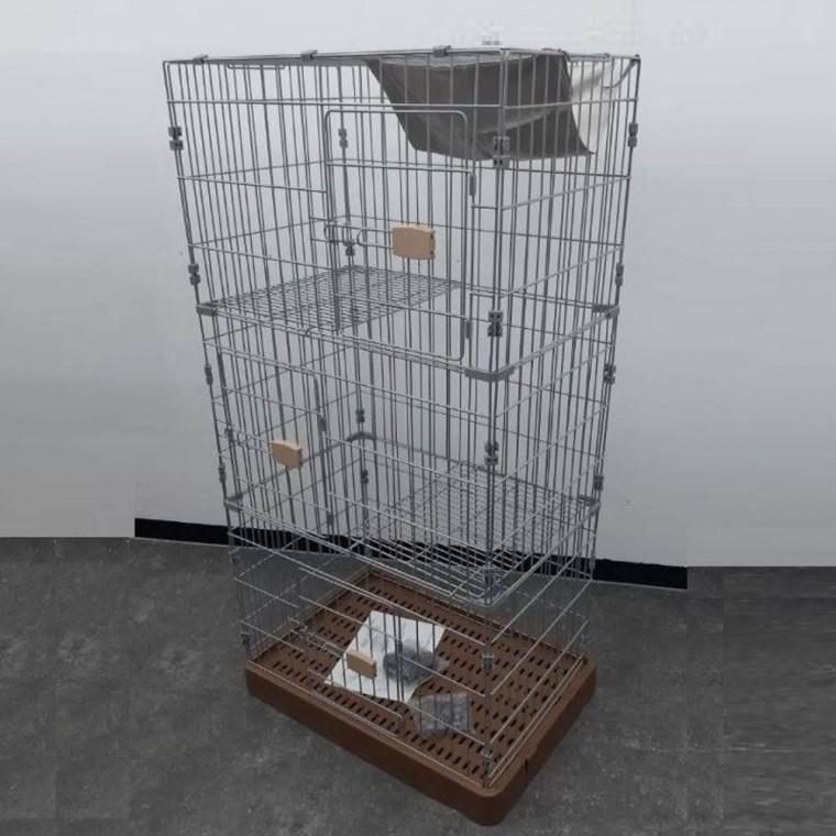 고양이 중형 철장 케이지 반려동물 격리장 안전 펜스 묘사