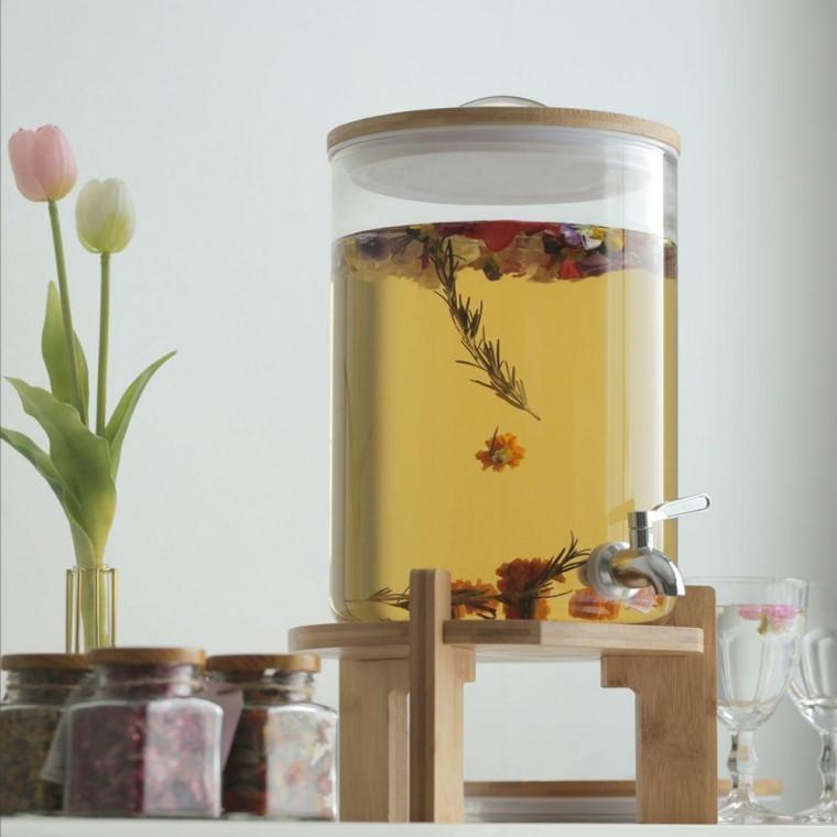 호텔 사용 내열 유리 음료 디스펜서 5L 7.5L 10L