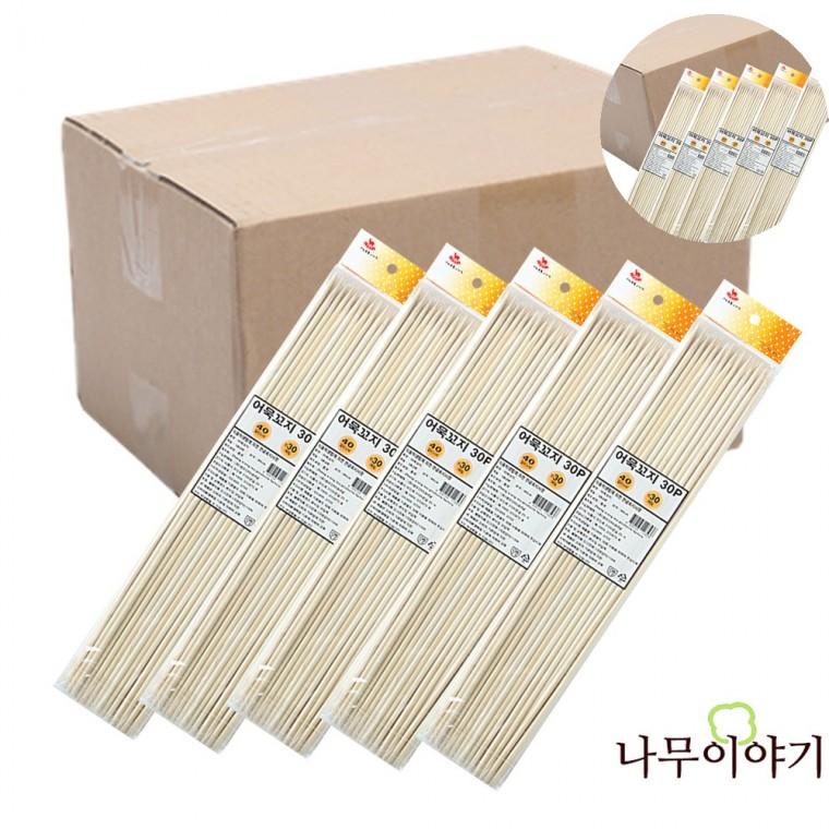 오뎅꽂이 40cm x 30P 100매 나무스틱 어묵꼬지 오뎅꼬지
