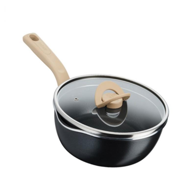 IH편수냄비 22cm 블랙 가정용냄비 인덕션팬 깊은후라이팬 볶음후라이팬 인덕션웍 볶음용팬 가정용웍 후라이