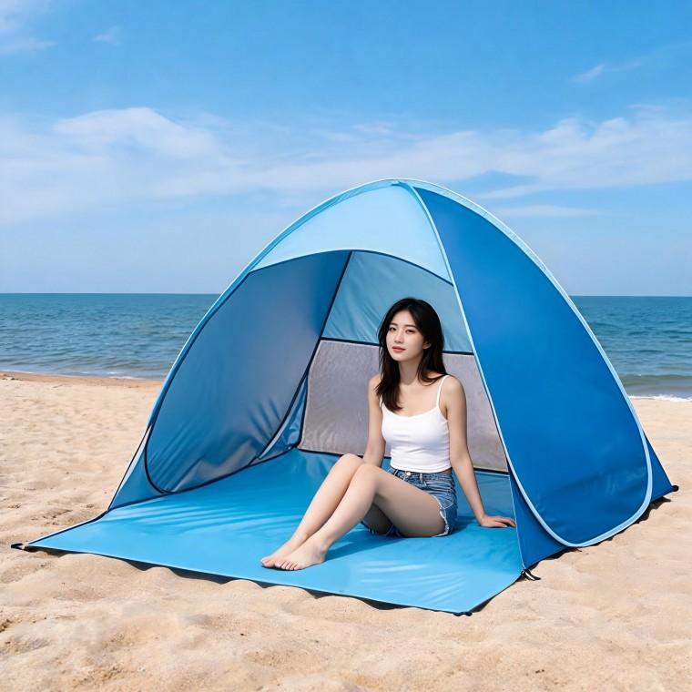 비치텐트 해변 그늘막 공원 나들이 야외 햇빛 가림막 텐트 2M