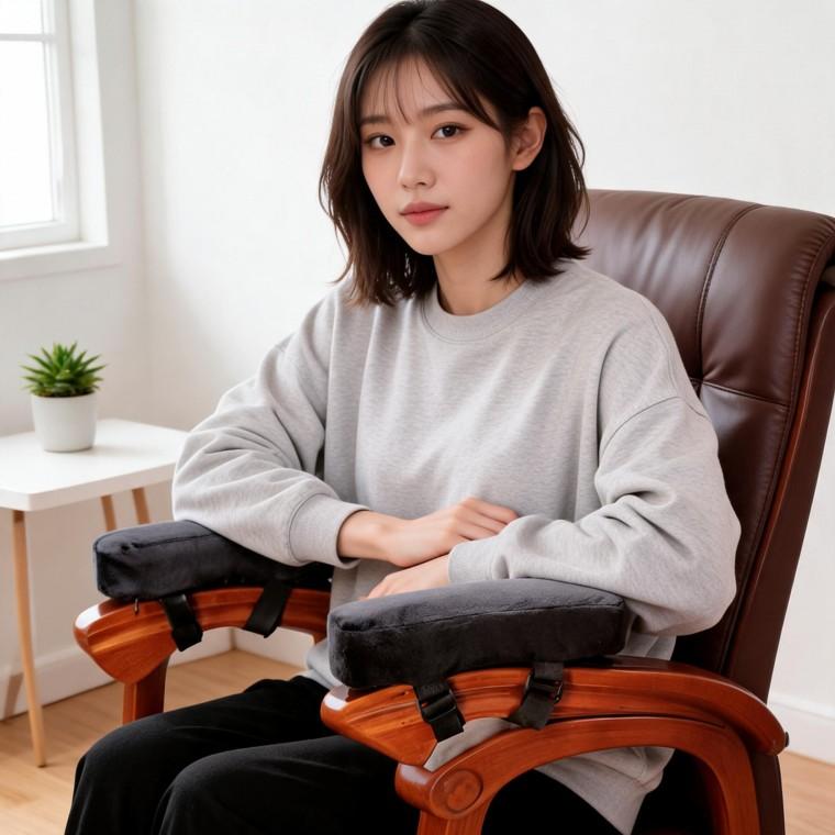 메모리폼 손목 팔꿈치쿠션 사무실 책상 독서실 컴퓨터 작업 팔받침 2개입