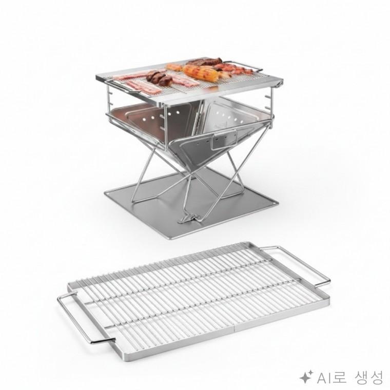 캠핑 화로대 불판 대형바베큐그릴 캠핑용그릴 바베큐화로