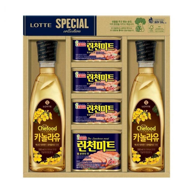 혼합카놀라유 혼합 프리미엄선물세트 7호프리미엄 롯데푸드 추석 카놀라유 선물세트