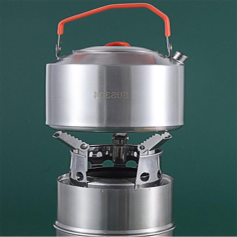 스토브주전자세트 1.5L 미니화로대 나무화로 이중연소화로대