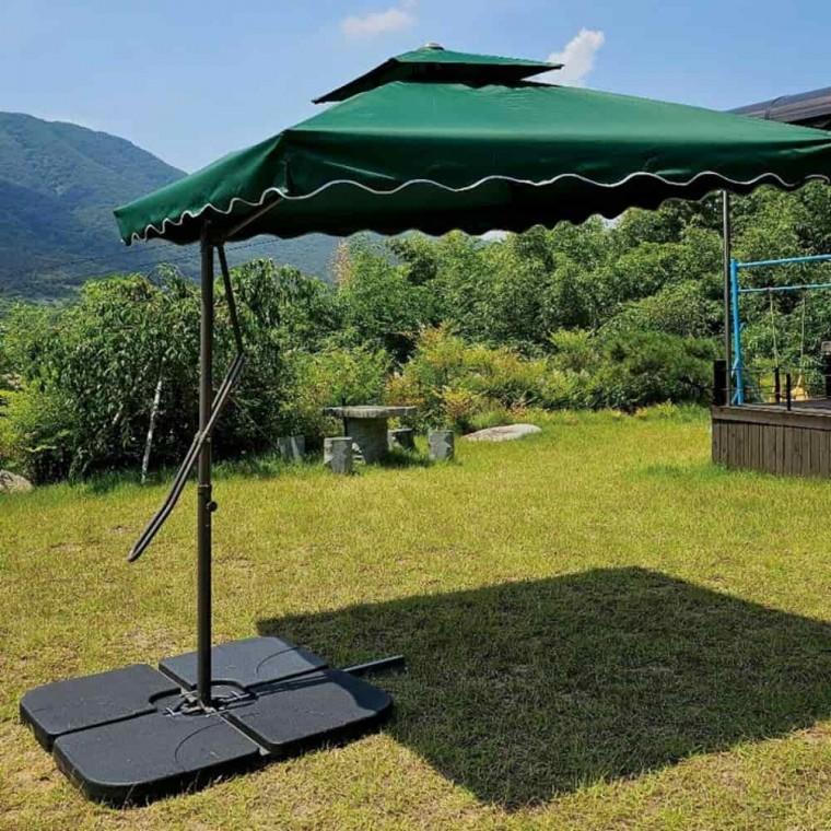 파라솔 받침대 4개 야외용파라솔 파라솔거치대 접이식그늘막 옥상파라솔 정원파라솔