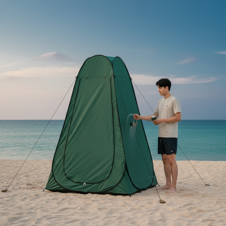 원터치 야외 간이 탈의실 낚시용 샤워텐트 120x190cm 프라이버시 보호막