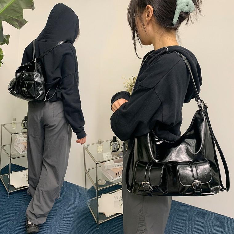 투포켓레더투웨이백 백팩 숄더 크로스 데일리가방 보부상 가죽