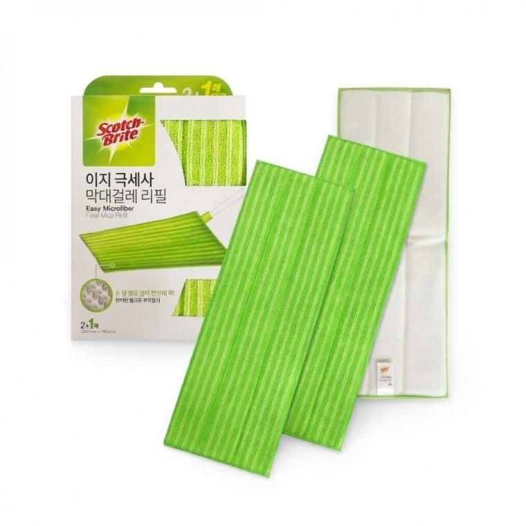 극세사 막대걸레 리필 3매 패드 밀대물걸레 청소밀대걸레 걸레패드