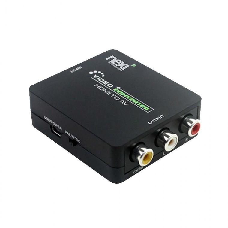 HDMI TO AV컨버터 디스플레이 아날로그 3RCA 신호변환영상 음성 동시출력 노트북 컴퓨터 게임기 셋탑박스
