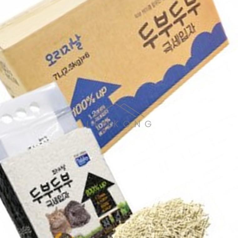 고양이두부모래대용량 2.5kg 오리지날 6EA 고양이모래깔판 두부모래극세입자 햄스터화장실모래 아기고양이