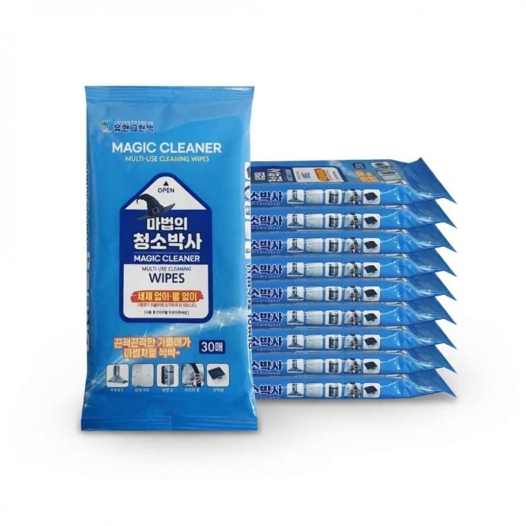 찌든 제거 티슈 30매 10개 만능 일회용물걸레청소포 세정물티슈 청소물티슈