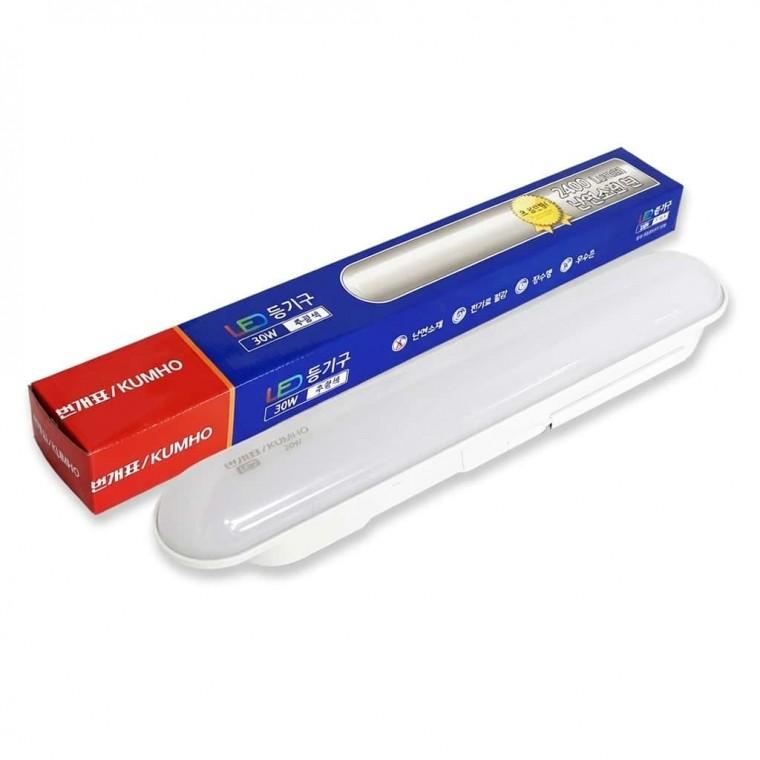 LED 등기구 일자등 30W 주광색 램프 주방LED조명 엘이디등 LED주방조명