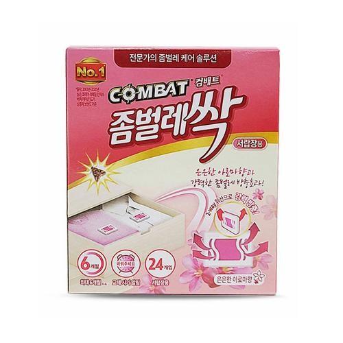 컴배트 좀벌레싹 서랍용 24개입 아로마향 방충효과 최대6개월