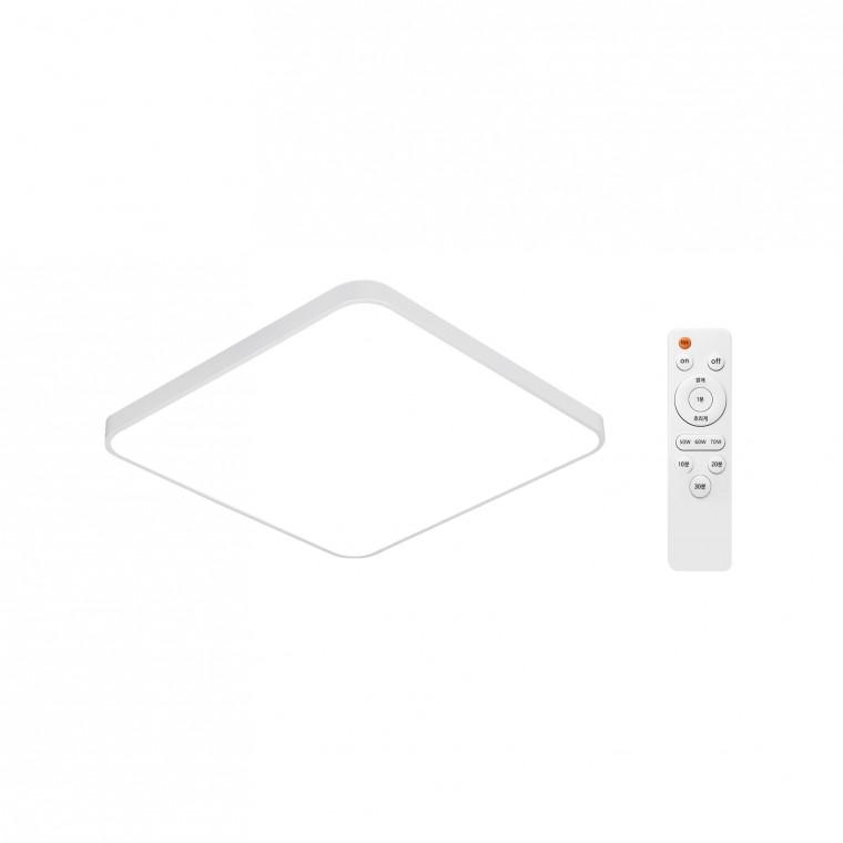 방등 LED 하이 리모컨 사각 70W 주광색6.5K 화이트 KC 500X500X60