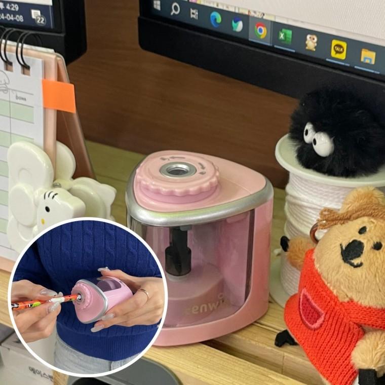 필기구 문구 색연필 휴대용 전동 자동 수동 연필깎이
