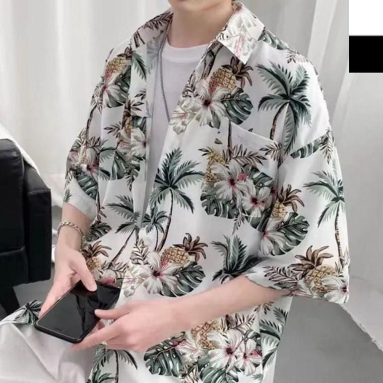 남성 해변 바캉스 패턴 반팔 셔츠 1P 휴양지 남자옷
