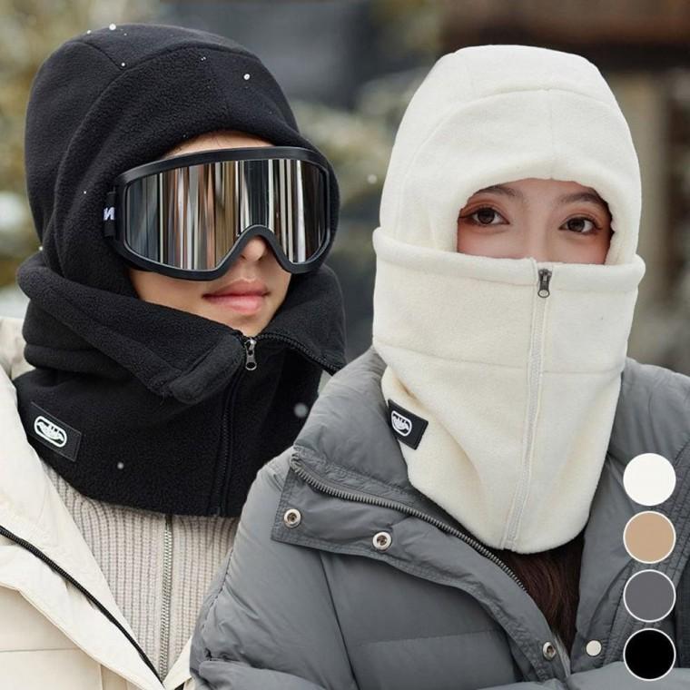 후드워머 남녀공용 후리스 지퍼 4in1 워머 후리스워머 따뜻한목도리