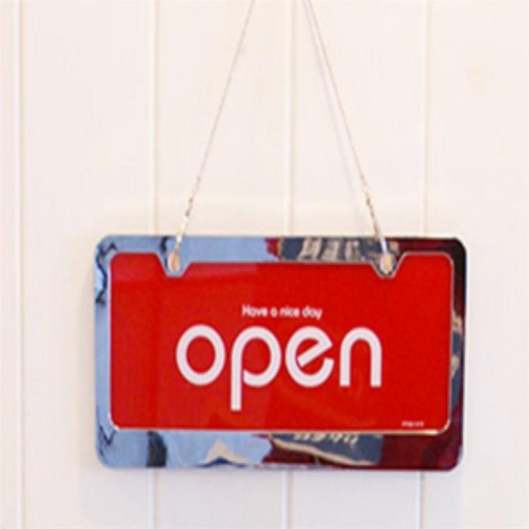 OPEN/CLOSED 스텐 양면걸이 문표지판 영업중표지판 오픈안내판