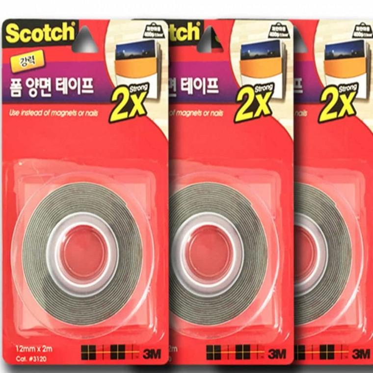 불투명 폼 양면테이프 3개 강력테이프 다용도양면테이프 롤양면테이프
