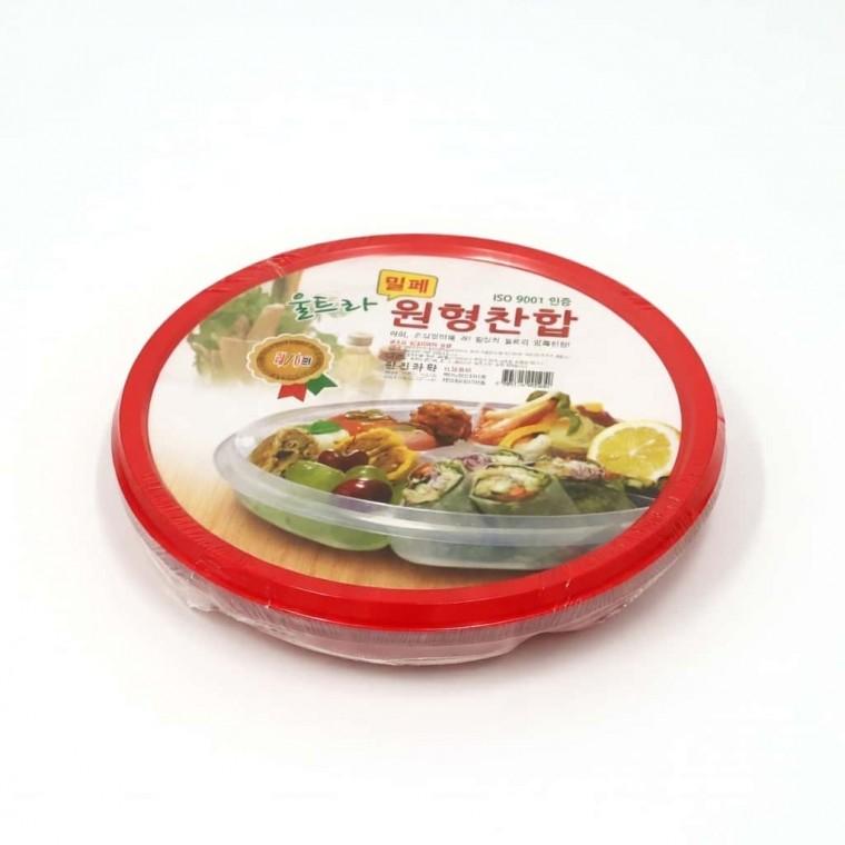 밀폐 찬합 대 6칸 원형반찬통 피크닉도시락 반찬배달 여행용반찬통