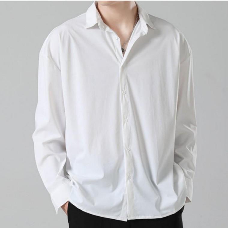 남성 루즈핏 직장인 가을 베이직 셔츠