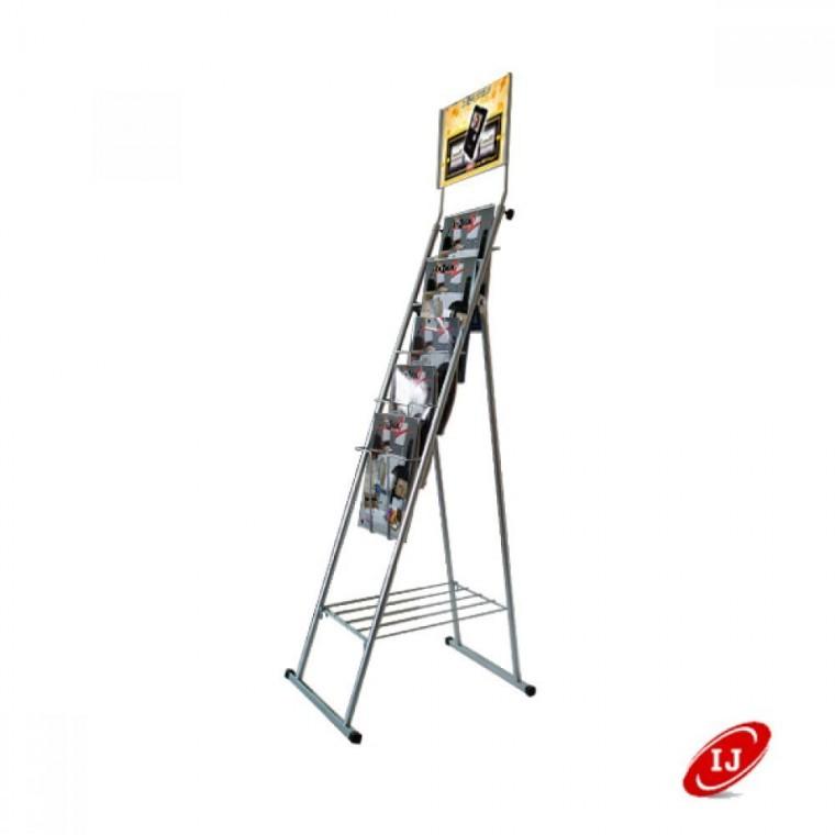 카다로그 스탠드 CDS-3S SILVER 분체도장 A4 5단 리플렛꽂이 리플렛거치대 잡지꽂이 카다로그꽂이