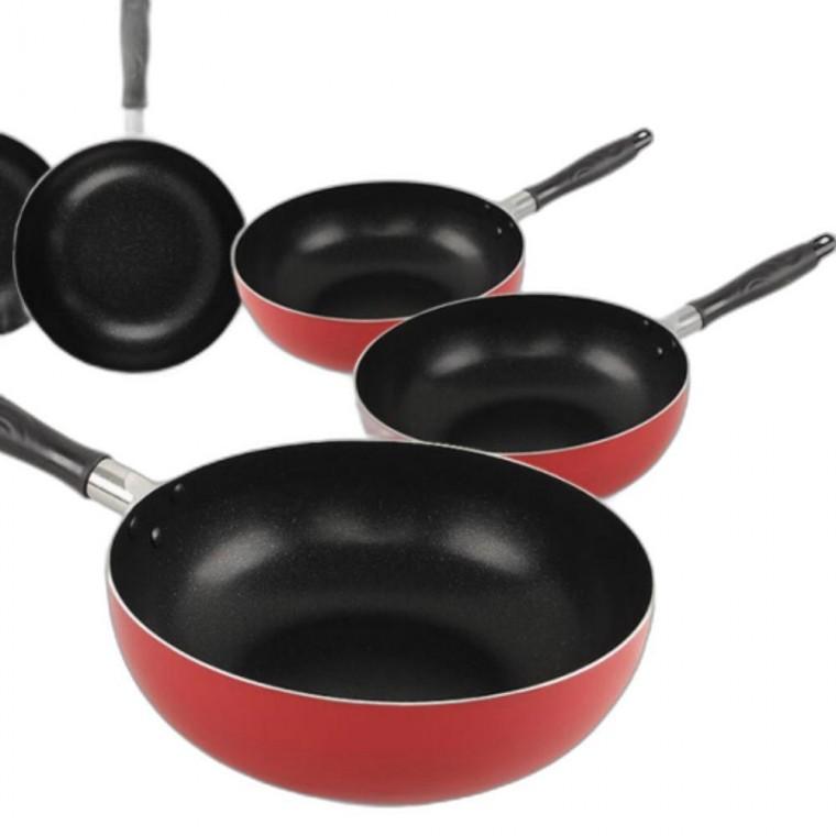 가정용 마블 코팅 깊은 볶음팬 웍팬 궁중팬 26cm 5개 세트