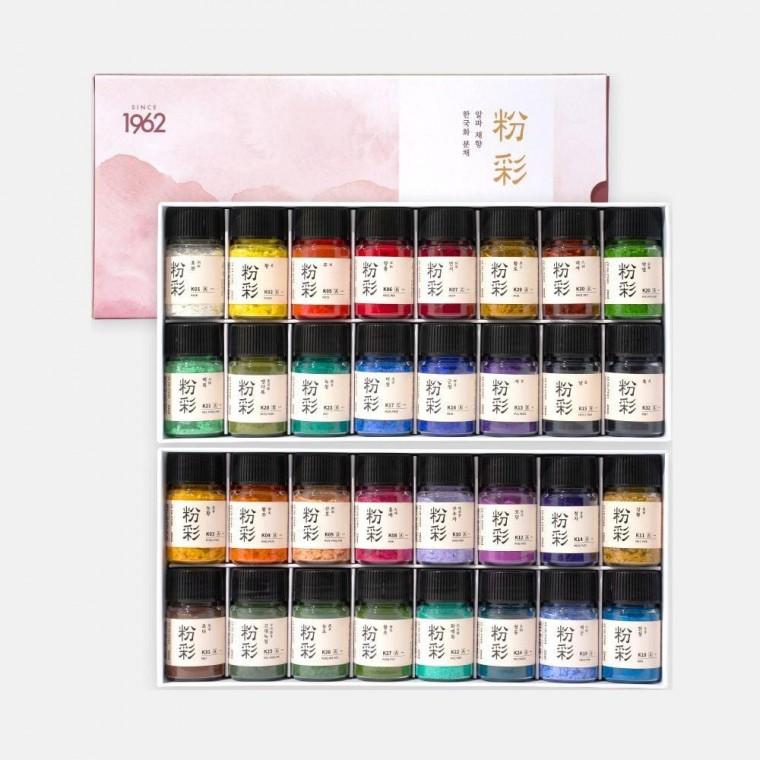 알파 채향 동양화 분채물감 32색세트(20ml) 전문가용 한국화물감
