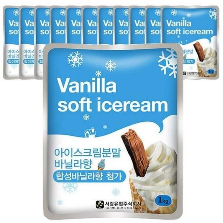 아이스크림분말 바닐라향 1kg 12개 팥빙수재료 아이스크림만들기재료 아이스크림파우더 바닐라향분말 빙수