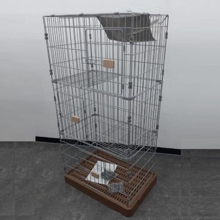 고양이 중형 철장 애완동물 케이지 조립식 펫케이지 묘사 철장