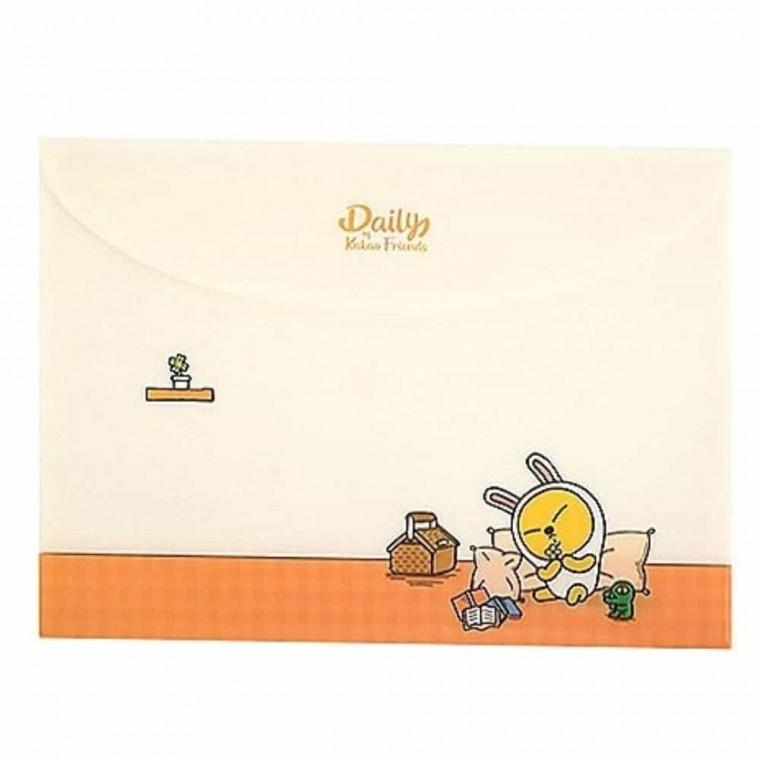 카카오프렌즈 데일리 가로형 봉투 파일 무지 박스 (100개입) 서류보관파일 서류대봉투 우편봉투