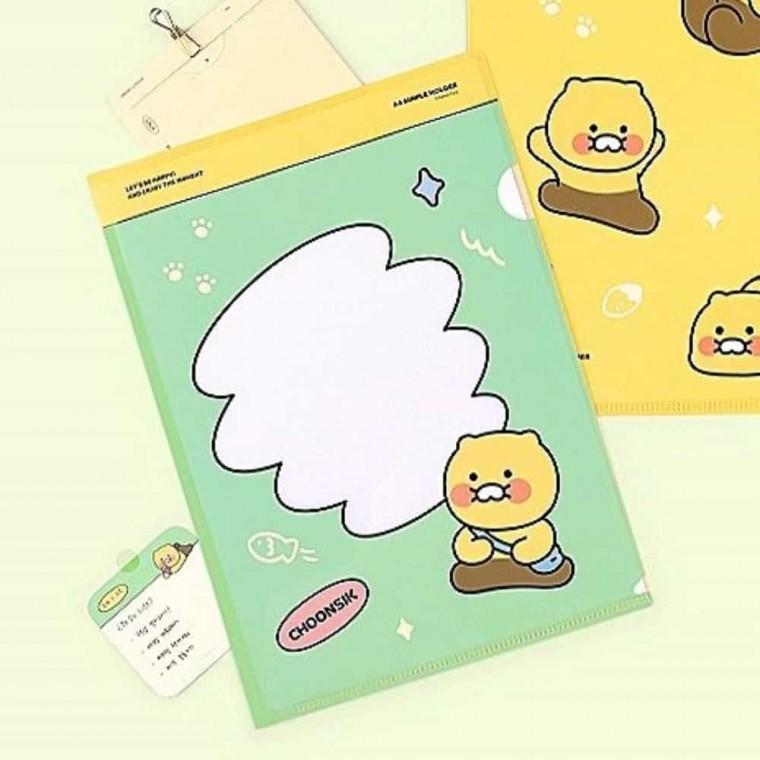 카카오 L홀더 춘식이 그린 L자화일 박스 (200개입) L자파일 문서파일 엘자파일