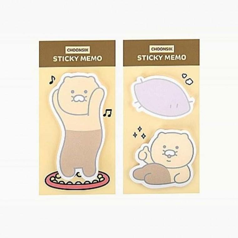 카카오 형태 점착 메모지 춘식이 롱 60X120mm 박스 (100개입) 플래너메모지 인덱스메모지 회의용메모지
