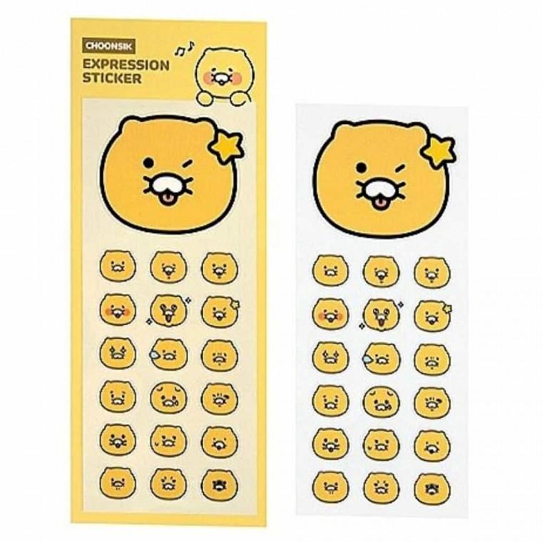카카오프렌즈 춘식이 스티커 표정 박스 (100개입) 꾸미기스티커 표정스티커 문구스티커