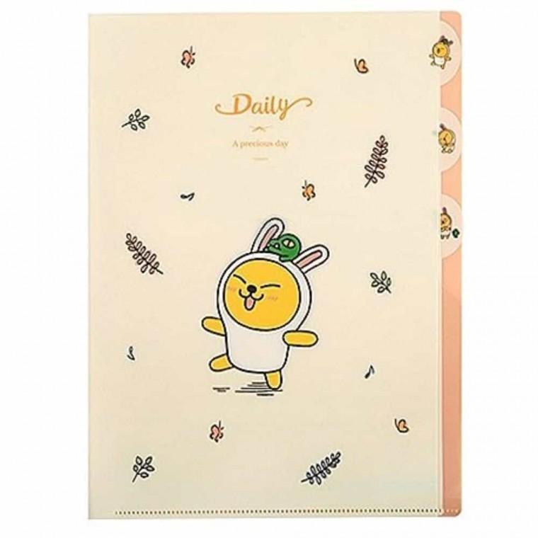 카카오 데일리 인덱스 파일 무지 박스 (100개입) 파일바인더 서류파일 계약서파일